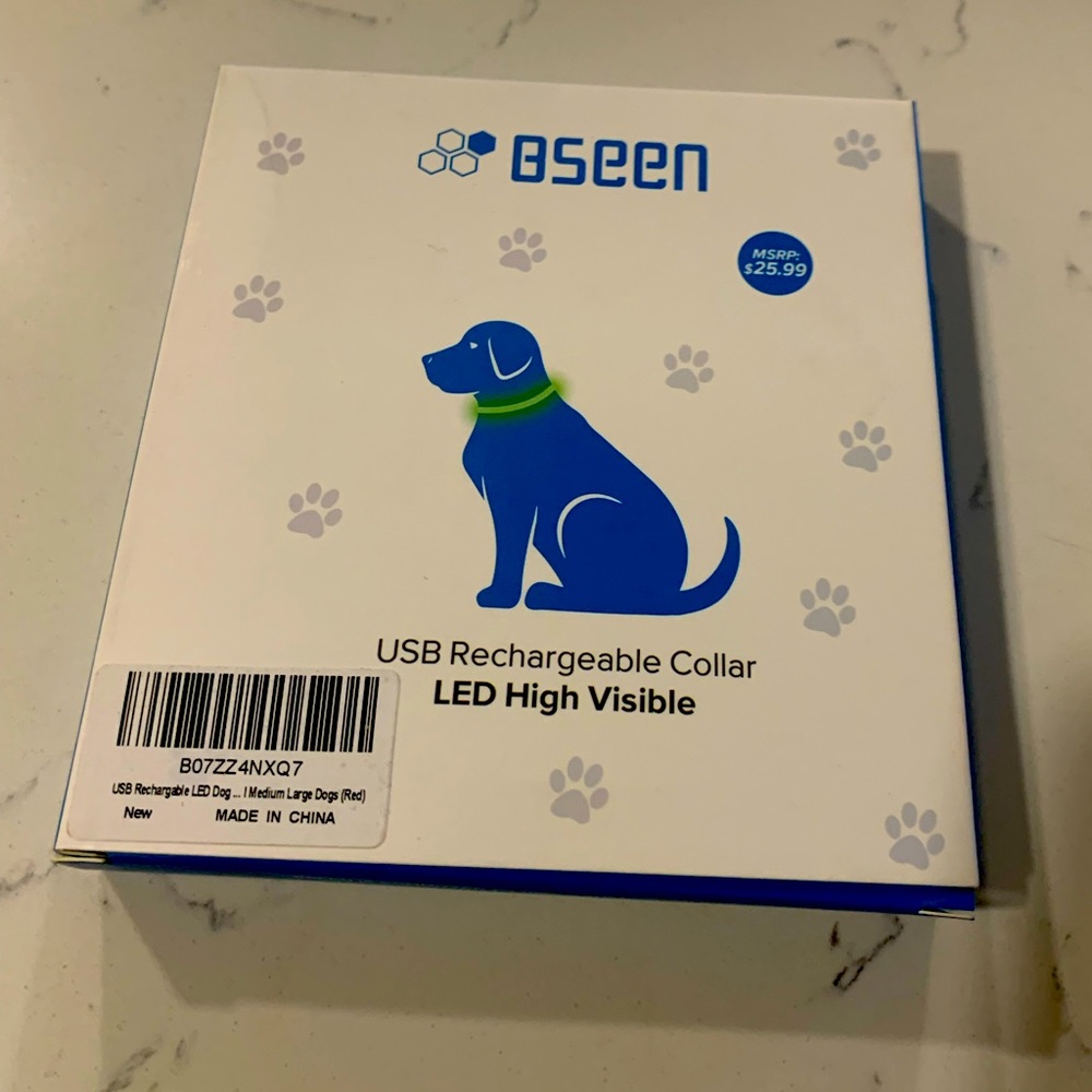 USB LED high visible dog colllar